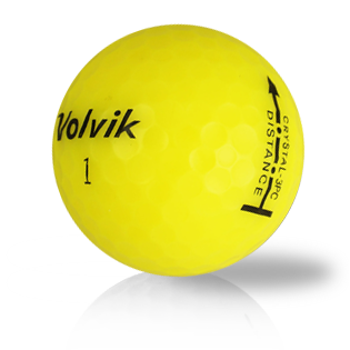 Volvik 3-Piece Distance Crystal Yellow Used Golf Balls